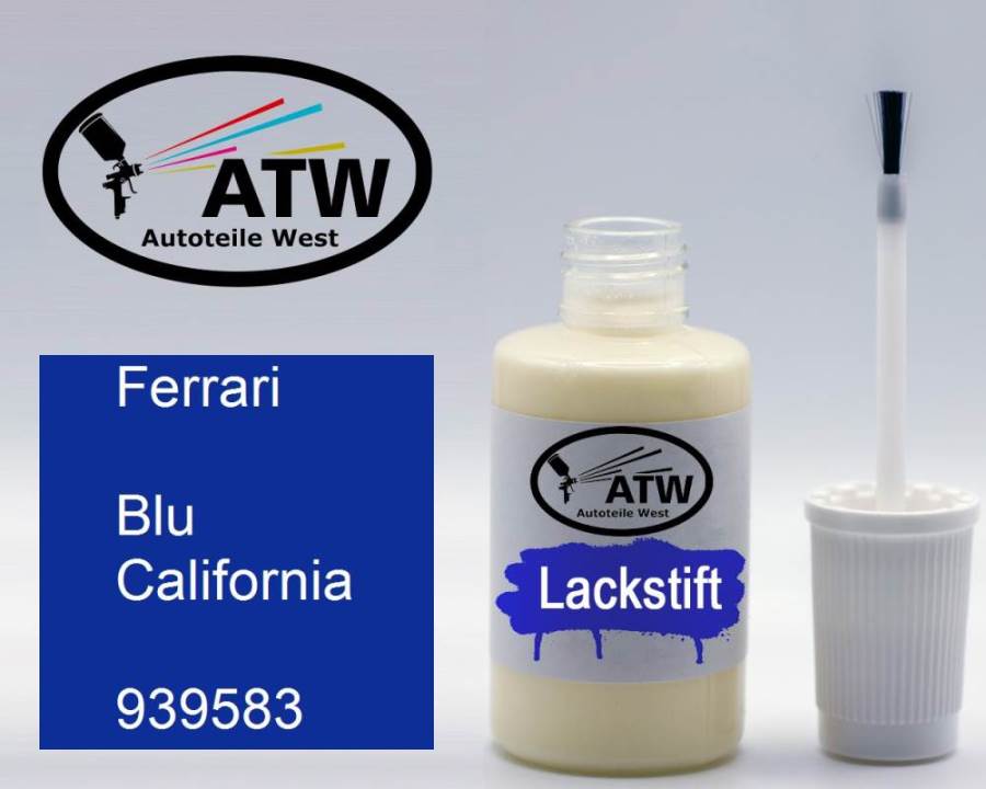 Ferrari, Blu California, 939583: 20ml Lackstift, von ATW Autoteile West.